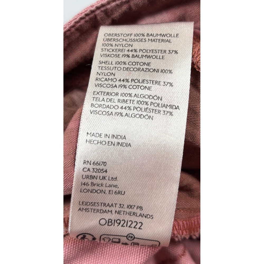 Free People We The Free Electric Sands Floral Embroidered Cropped Pants 8 Auburn - Picture 12 of 13